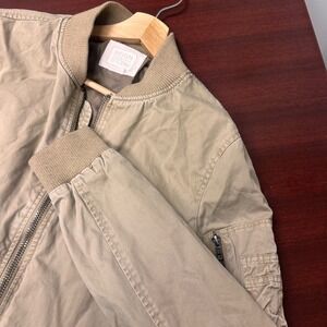 Reign Storm Bomber Jacket Mens Small Khaki Lightweight Full Zip‎ Pockets Casual